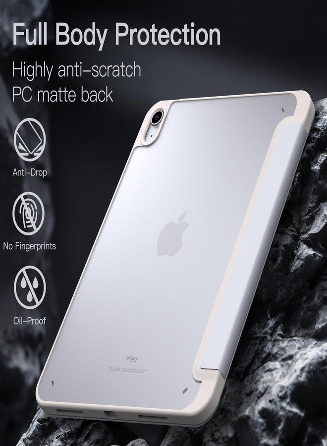 جي تيك جراب JETech غير اللامع لجهاز iPad (A16) الجيل الحادي عشر/العاشر (2025/2022) مع حامل قلم، غطاء خلفي شفاف غير لامع رفيع لحماية الجهاز اللوحي (أبيض) - Image 3